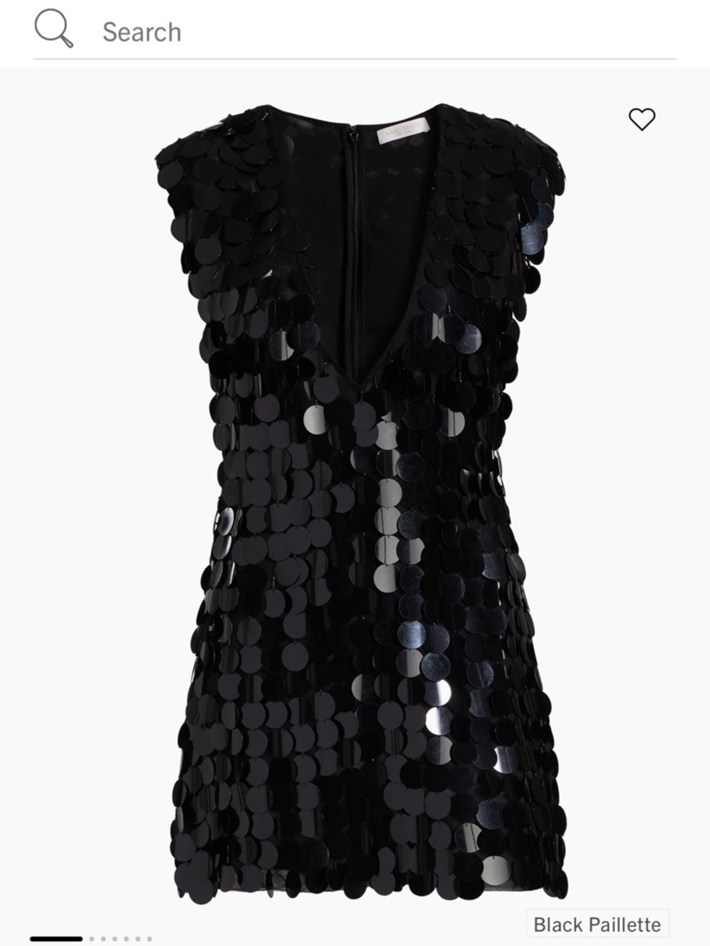 Ramy Brook Black Paillette V-Neck Mini Dress